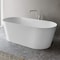Ruvati 67-inch White epiStone Solid Surface Oval Freestanding Bath Tub Omnia Matte RVB6750WH - alternate 4